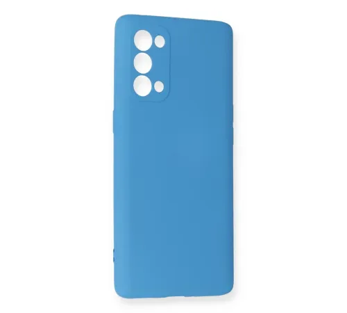 Reno 5 Pro Kılıf Nano içi Kadife Silikon - Mavi