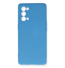 Reno 5 Pro Kılıf Nano içi Kadife Silikon - Mavi