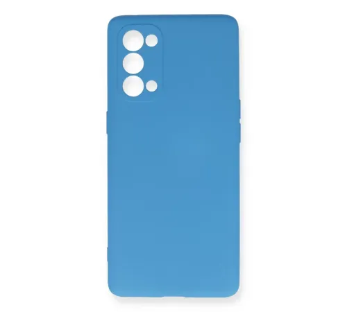 Reno 5 Pro Kılıf Nano içi Kadife Silikon - Mavi
