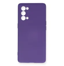Reno 5 Pro Kılıf Nano içi Kadife Silikon - Mor