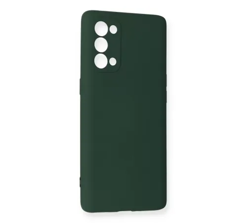 Reno 5 Pro Kılıf Nano içi Kadife Silikon - Koyu Yeşil