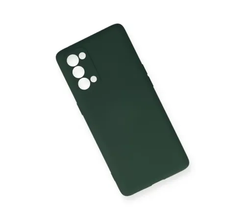 Reno 5 Pro Kılıf Nano içi Kadife Silikon - Koyu Yeşil
