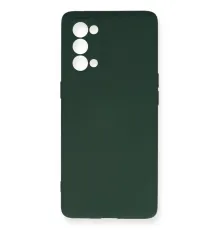 Reno 5 Pro Kılıf Nano içi Kadife Silikon - Koyu Yeşil