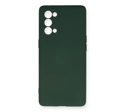 Reno 5 Pro Kılıf Nano içi Kadife Silikon - Koyu Yeşil
