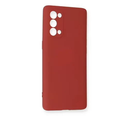 Reno 5 Pro Kılıf Nano içi Kadife Silikon - Kiremit