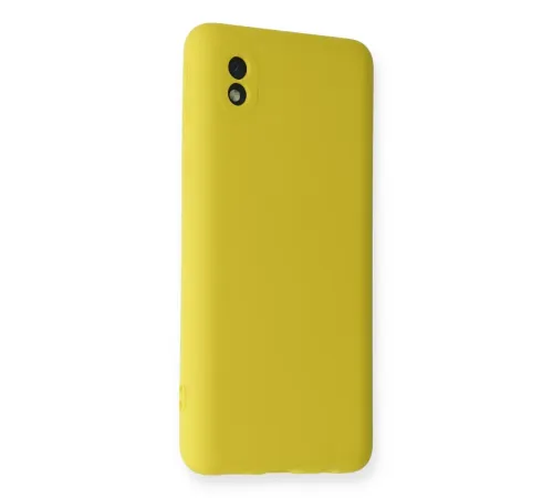 Samsung Galaxy A01 Core Kılıf Nano içi Kadife Silikon - Sarı