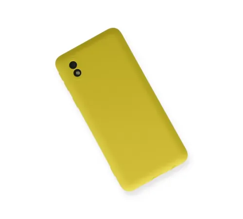 Samsung Galaxy A01 Core Kılıf Nano içi Kadife Silikon - Sarı
