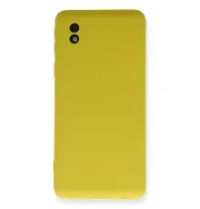 Samsung Galaxy A01 Core Kılıf Nano içi Kadife Silikon - Sarı