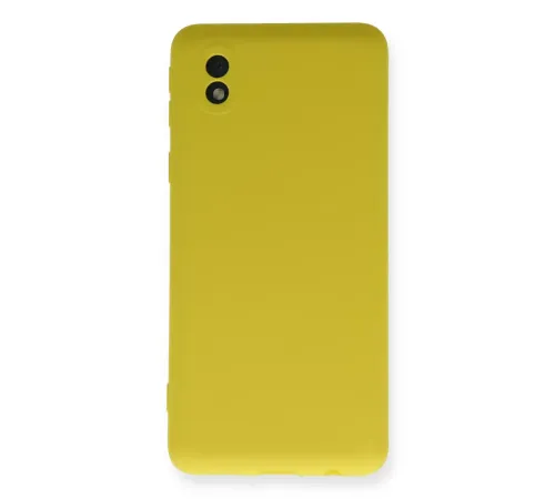 Samsung Galaxy A01 Core Kılıf Nano içi Kadife Silikon - Sarı