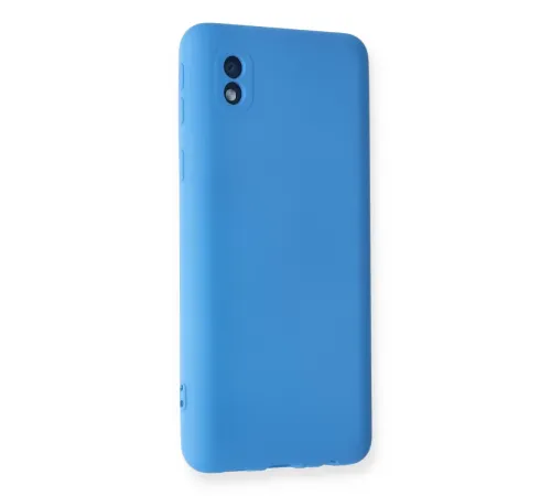 Samsung Galaxy A01 Core Kılıf Nano içi Kadife Silikon - Mavi
