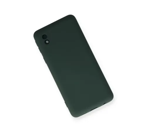 Samsung Galaxy A01 Core Kılıf Nano içi Kadife Silikon - Koyu Yeşil