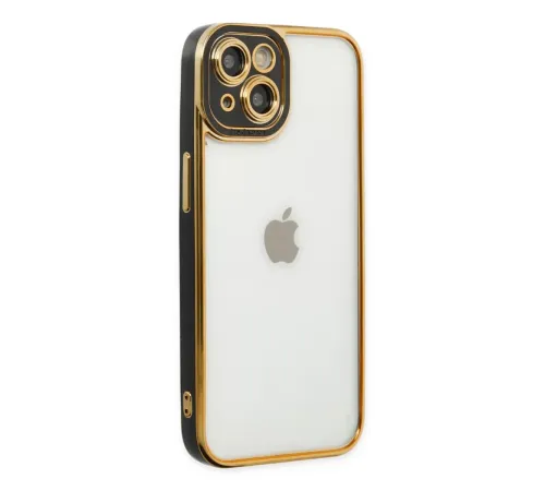 Apple iPhone 14 Plus Kılıf Liva Lens Silikon - Siyah