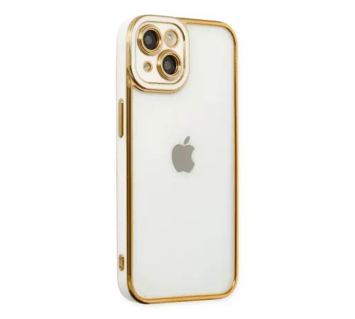 Apple iPhone 14 Plus Kılıf Liva Lens Silikon - Beyaz