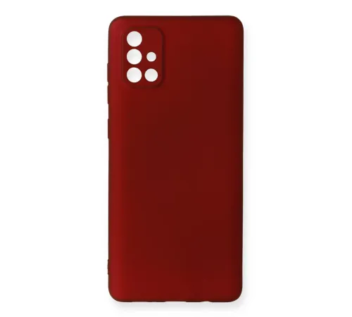 Samsung Galaxy A71 Kılıf First Silikon - Bordo