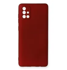 Samsung Galaxy A71 Kılıf First Silikon - Bordo