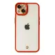 Apple iPhone 14 Plus Kılıf Liva Lens Silikon - Kırmızı