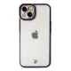 Apple iPhone 14 Plus Kılıf Liva Lens Silikon - Mavi