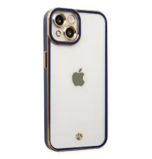 Apple iPhone 14 Plus Kılıf Liva Lens Silikon - Mavi