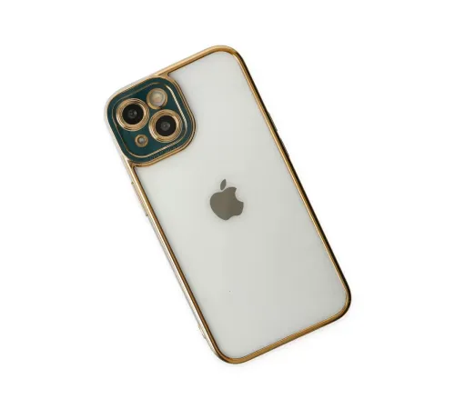 Apple iPhone 14 Plus Kılıf Liva Lens Silikon - Yeşil