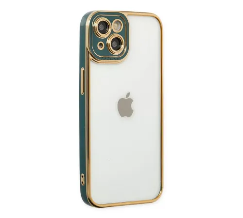 Apple iPhone 14 Plus Kılıf Liva Lens Silikon - Yeşil