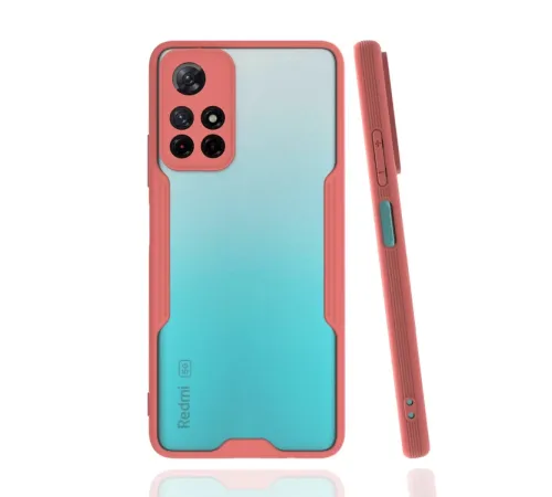 Xiaomi Redmi Note 11T Kılıf Platin Silikon - Pembe