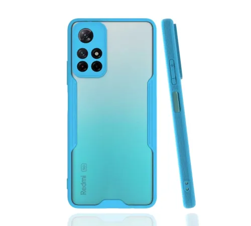 Xiaomi Redmi Note 11T Kılıf Platin Silikon - Mavi
