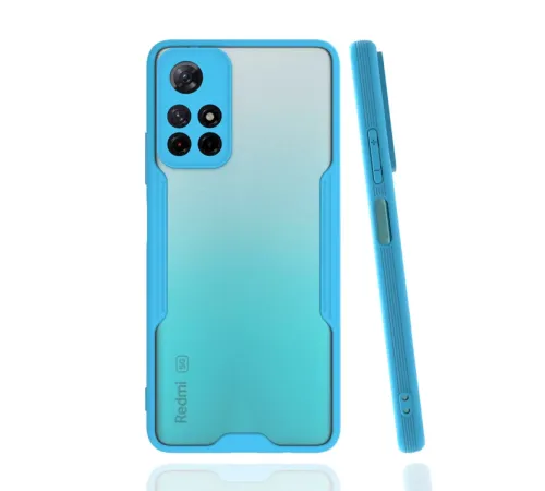 Xiaomi Redmi Note 11T Kılıf Platin Silikon - Mavi