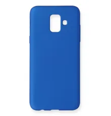 Samsung Galaxy A6 2018 Kılıf First Silikon - Mavi