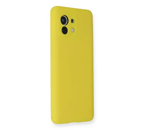 Xiaomi Mi 11 Kılıf Nano içi Kadife Silikon - Sarı
