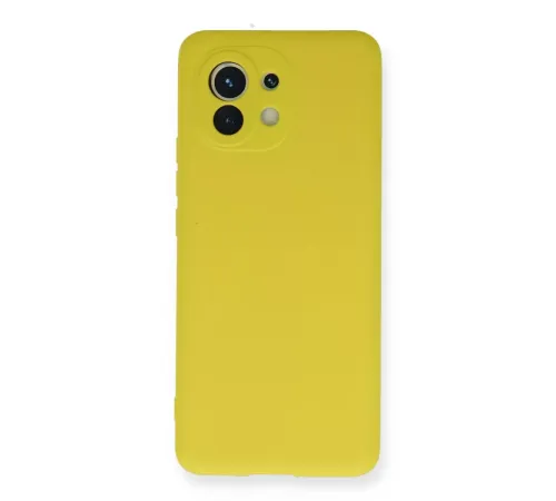 Xiaomi Mi 11 Kılıf Nano içi Kadife Silikon - Sarı