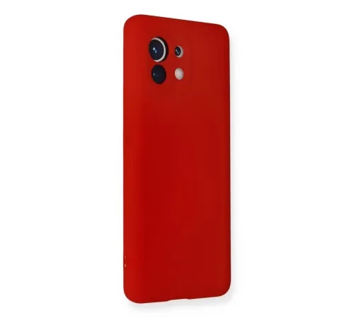 Xiaomi Mi 11 Kılıf Nano içi Kadife Silikon - Kırmızı