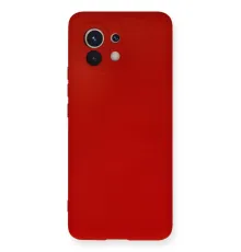 Xiaomi Mi 11 Kılıf Nano içi Kadife Silikon - Kırmızı