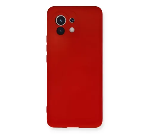 Xiaomi Mi 11 Kılıf Nano içi Kadife Silikon - Kırmızı