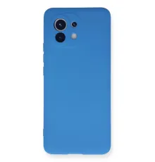 Xiaomi Mi 11 Kılıf Nano içi Kadife Silikon - Mavi