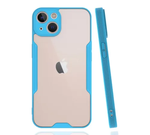 Apple iPhone 14 Kılıf Platin Silikon - Mavi