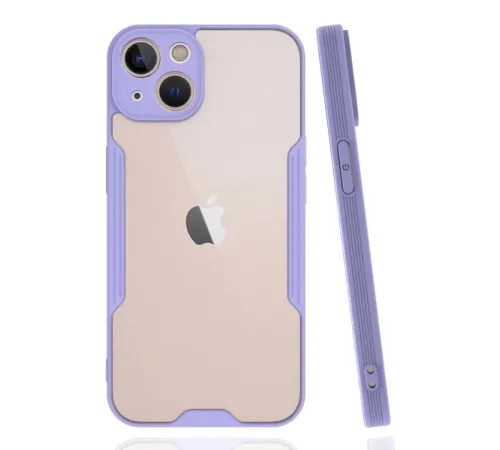 Apple iPhone 14 Kılıf Platin Silikon - Lila