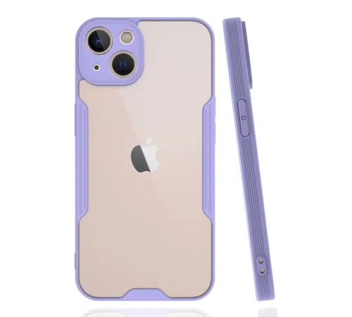 Apple iPhone 14 Kılıf Platin Silikon - Lila