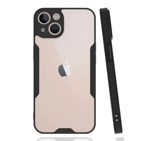 Apple iPhone 14 Plus Kılıf Platin Silikon - Siyah