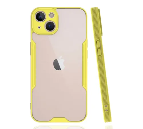 Apple iPhone 14 Plus Kılıf Platin Silikon - Sarı