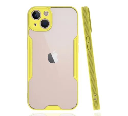 Apple iPhone 14 Plus Kılıf Platin Silikon - Sarı