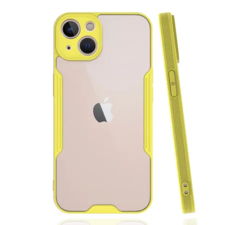 Apple iPhone 14 Plus Kılıf Platin Silikon - Sarı