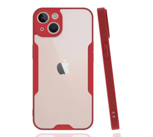 Apple iPhone 14 Plus Kılıf Platin Silikon - Kırmızı