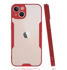 Apple iPhone 14 Plus Kılıf Platin Silikon - Kırmızı