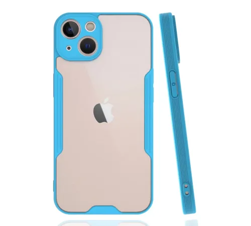 Apple iPhone 14 Plus Kılıf Platin Silikon - Mavi