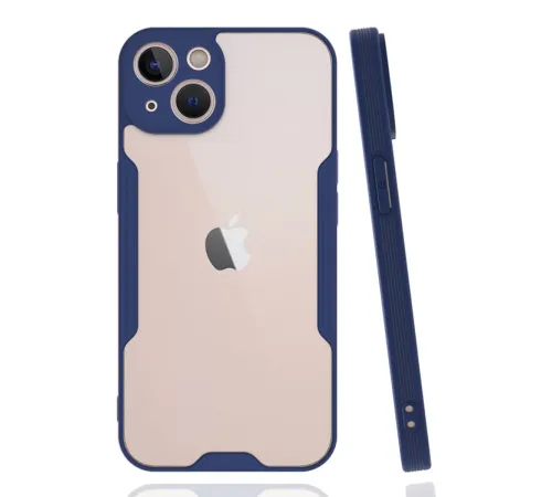 Apple iPhone 14 Plus Kılıf Platin Silikon - Lacivert