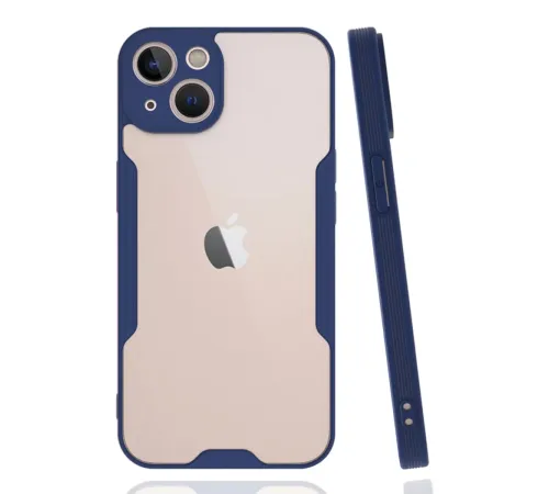 Apple iPhone 14 Plus Kılıf Platin Silikon - Lacivert