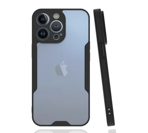 Apple iPhone 14 Pro Kılıf Platin Silikon - Siyah