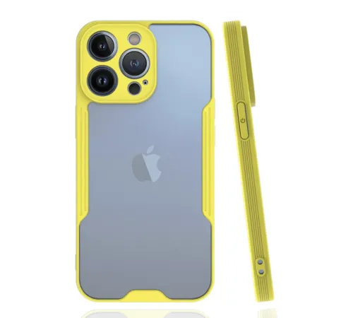 Apple iPhone 14 Pro Kılıf Platin Silikon - Sarı