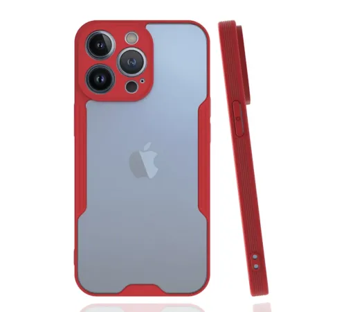 Apple iPhone 14 Pro Kılıf Platin Silikon - Kırmızı