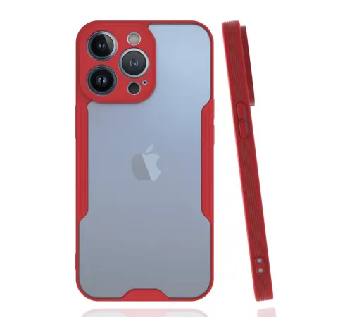 Apple iPhone 14 Pro Kılıf Platin Silikon - Kırmızı
